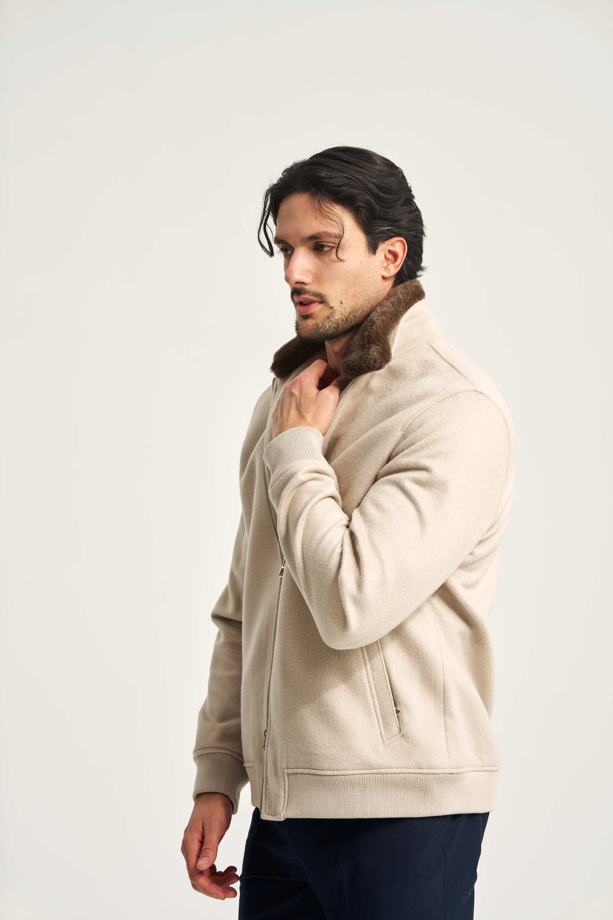Florence Fur Jacket Beige