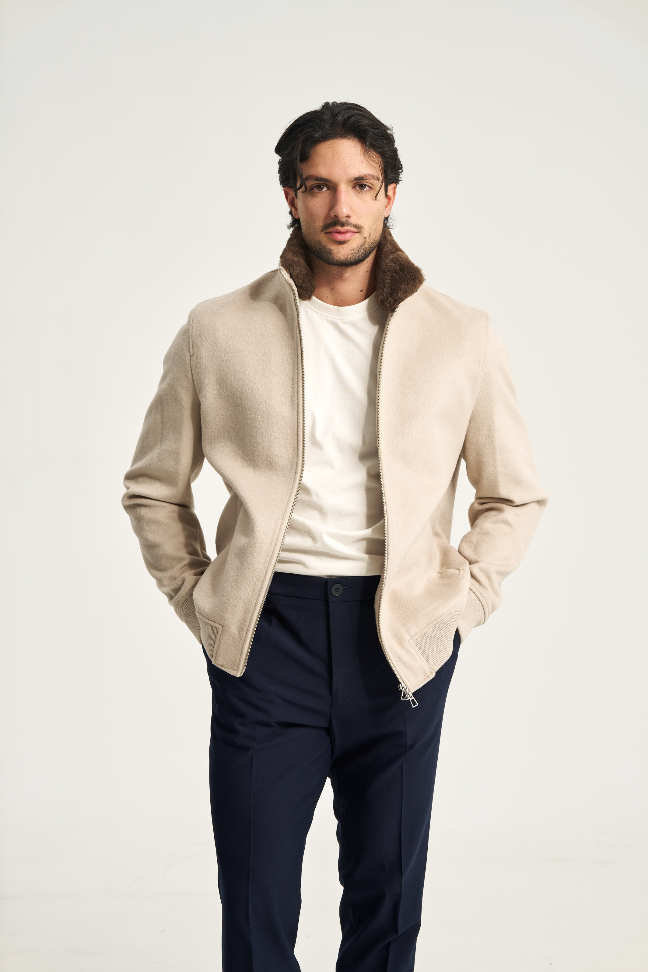 Florence Fur Jacket Beige