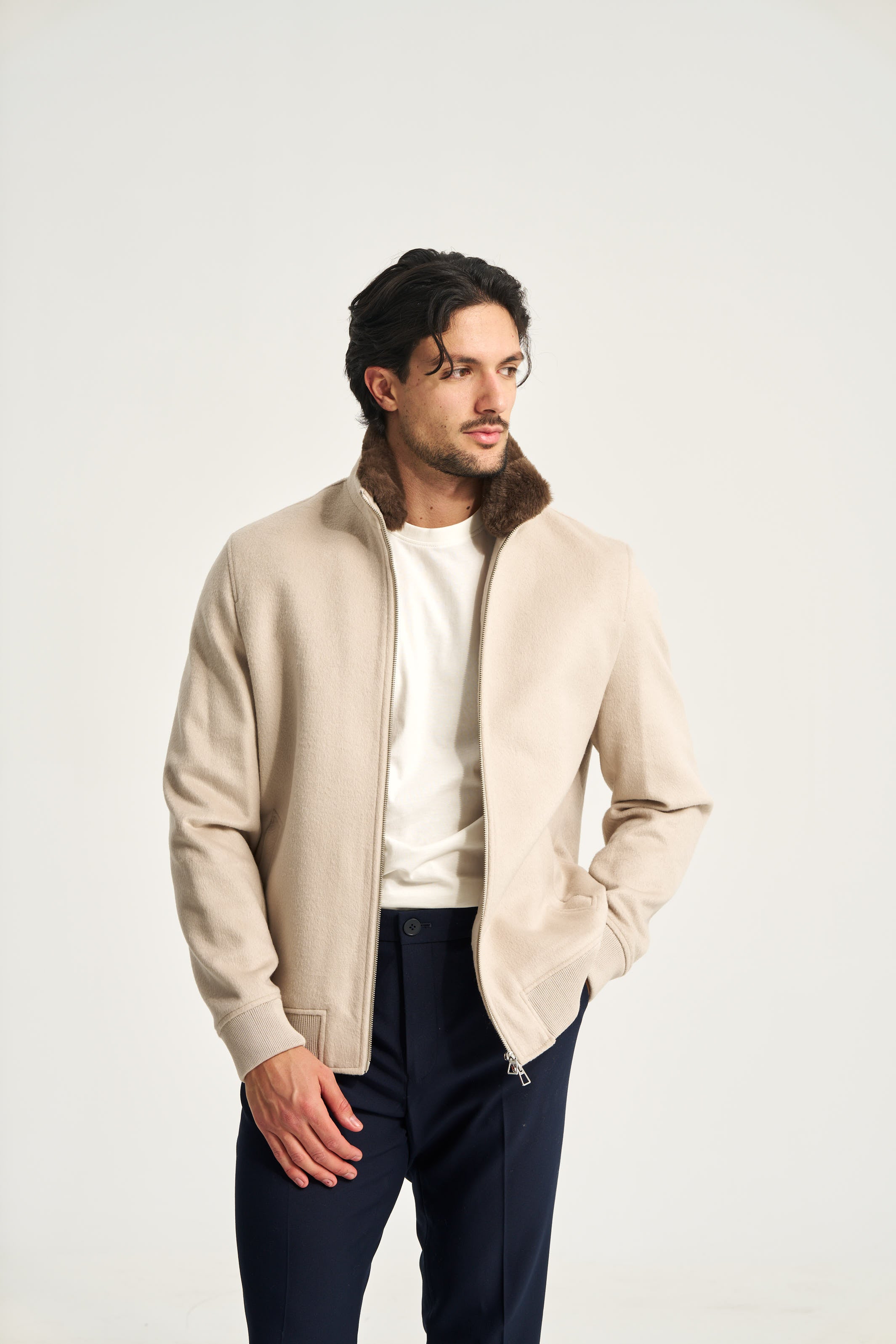 Florence Fur Jacket Beige