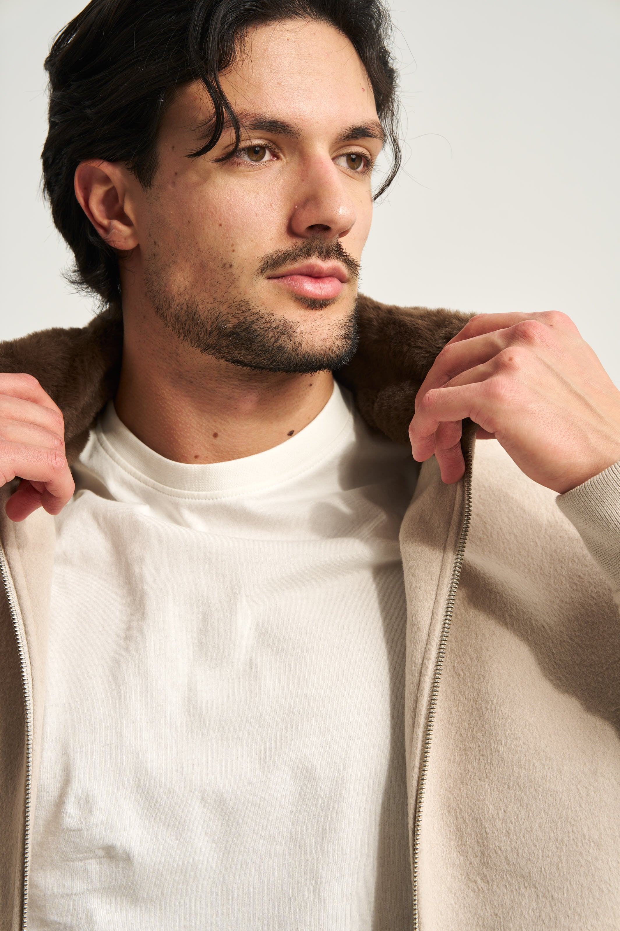 Florence Fur Jacket Beige
