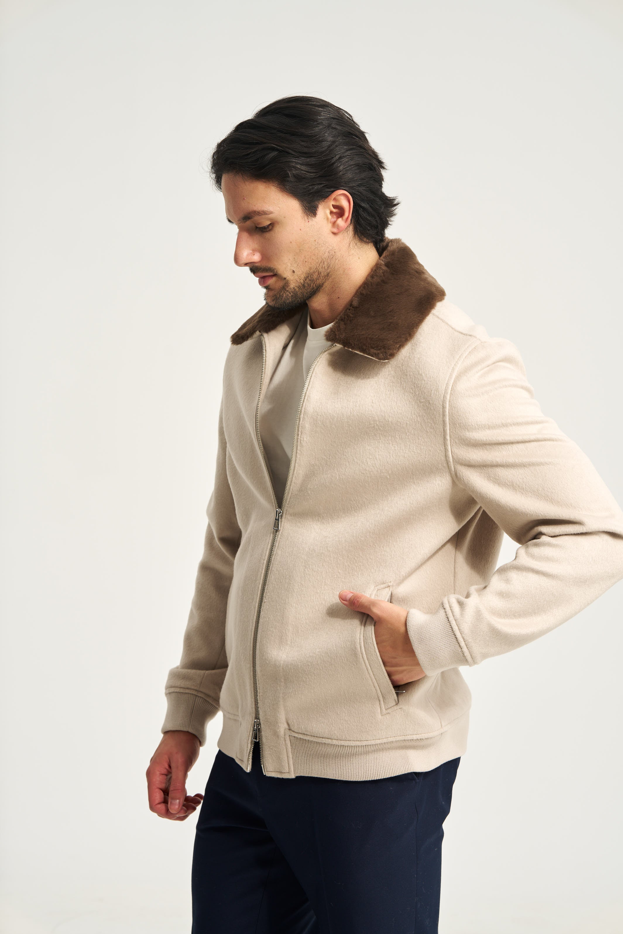 Constance Fur Jacket Beige
