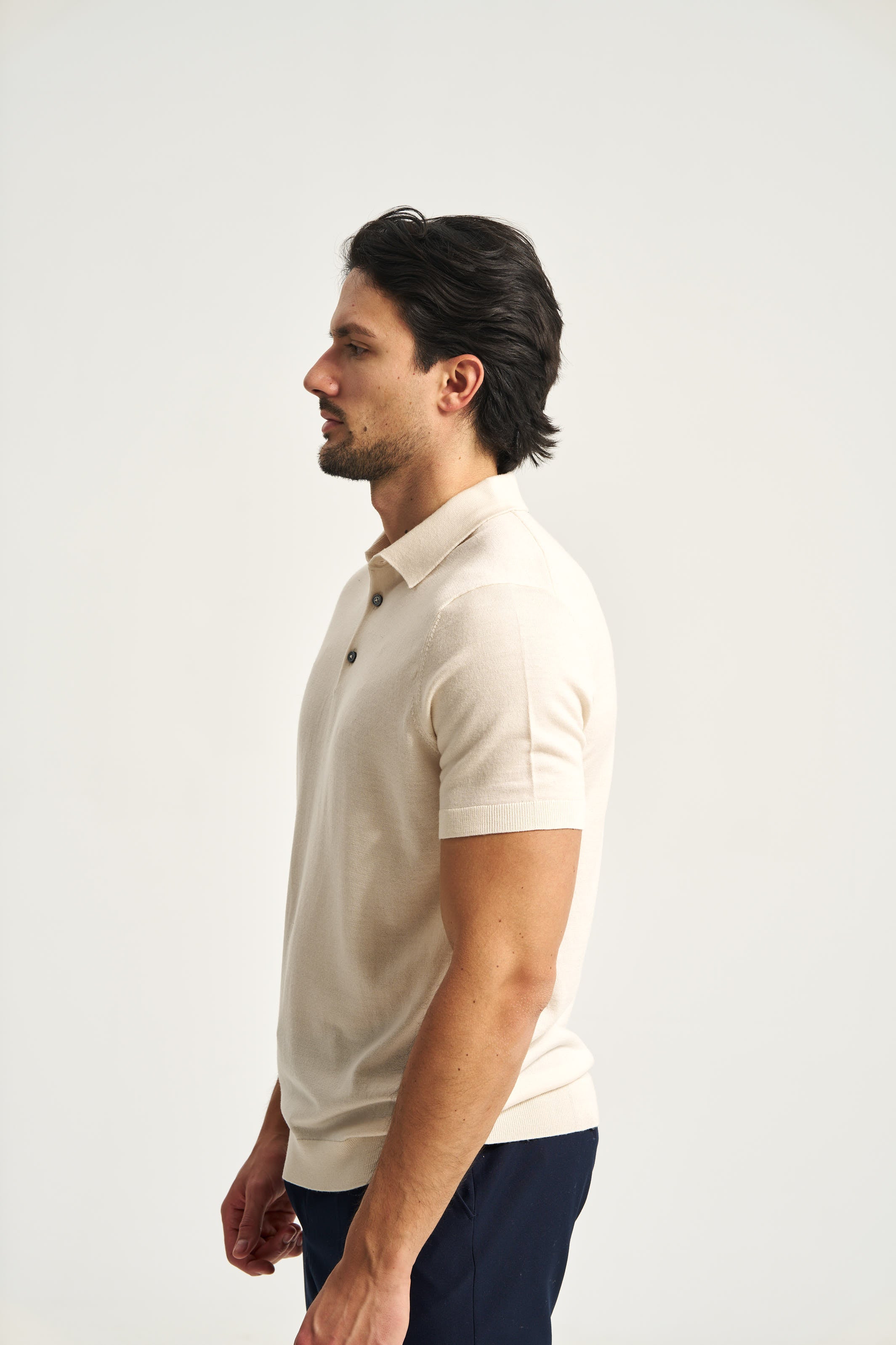 Monaco Short Sleeve Polo Beige
