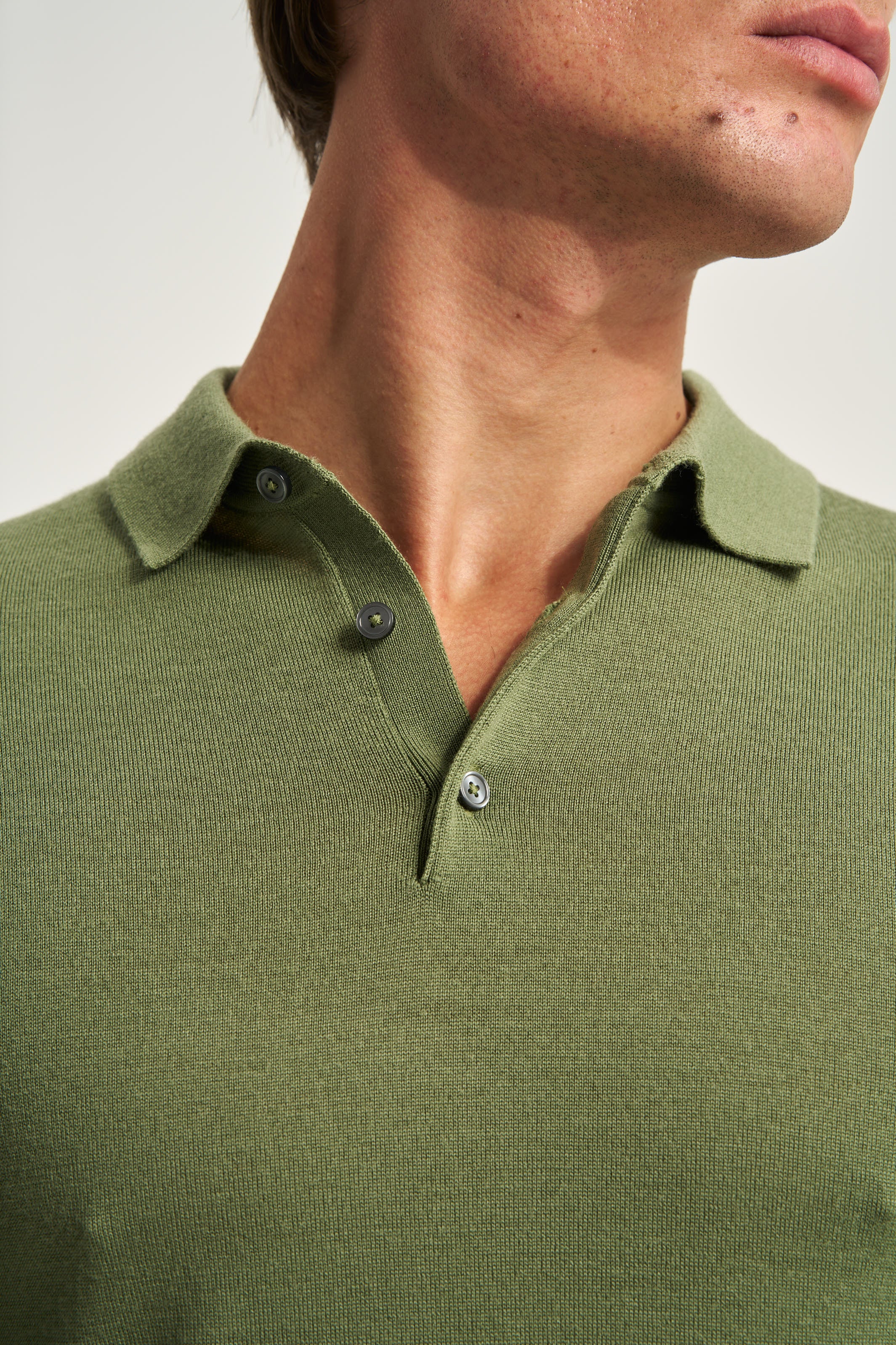 Monaco Long Sleeve Polo Green