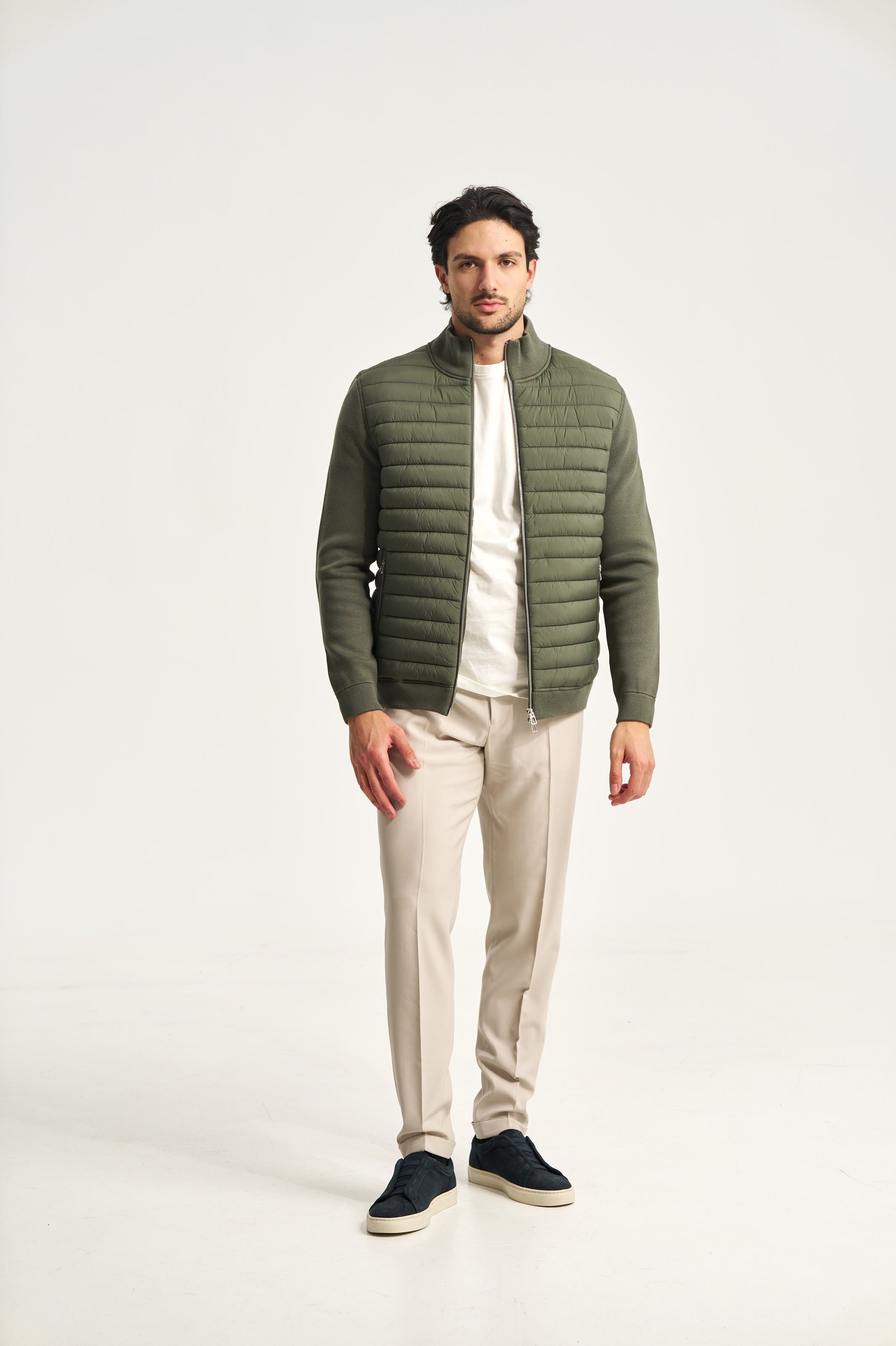 Avallon Padded Cardigan Green