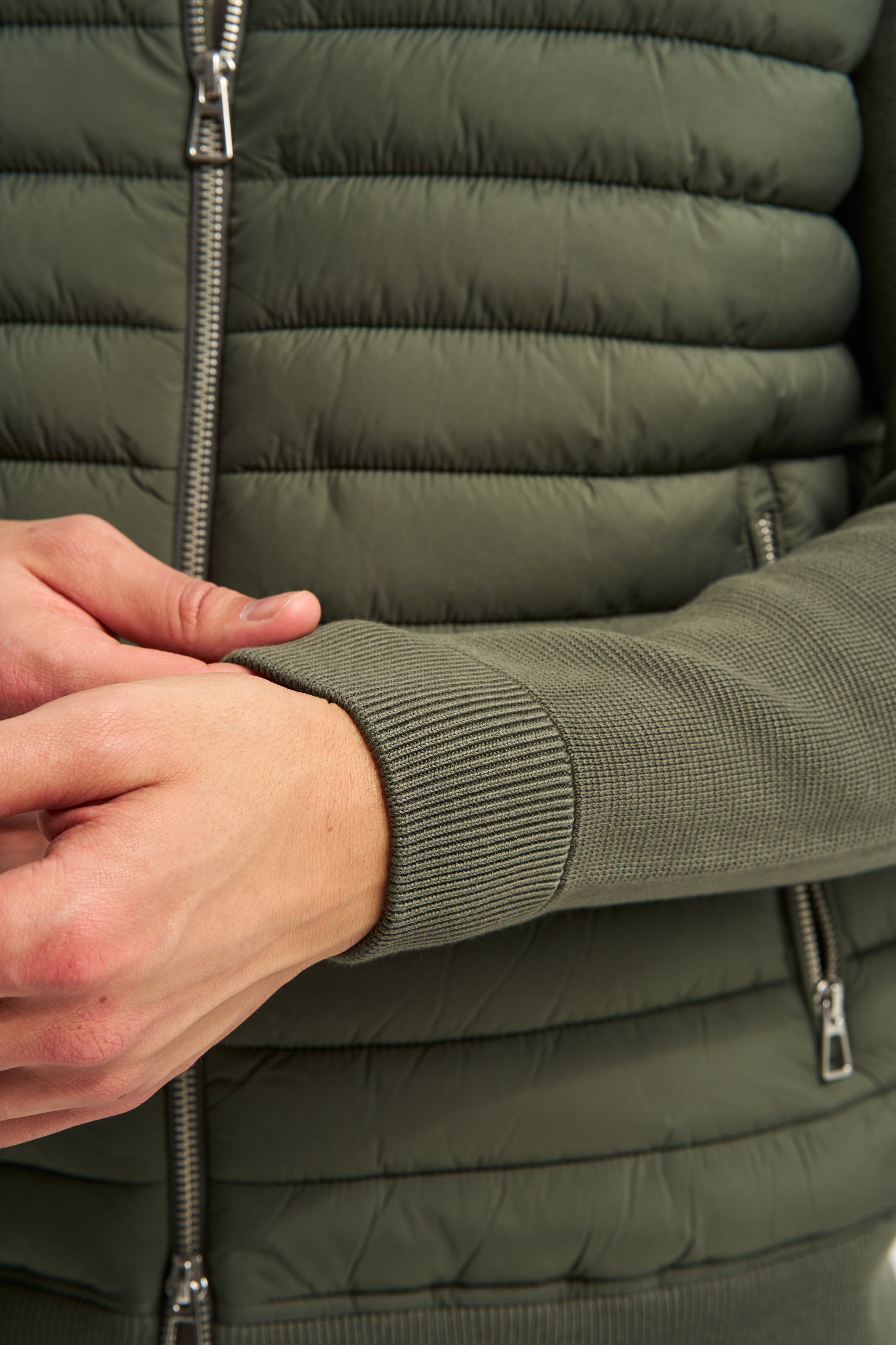 Avallon Padded Cardigan Green
