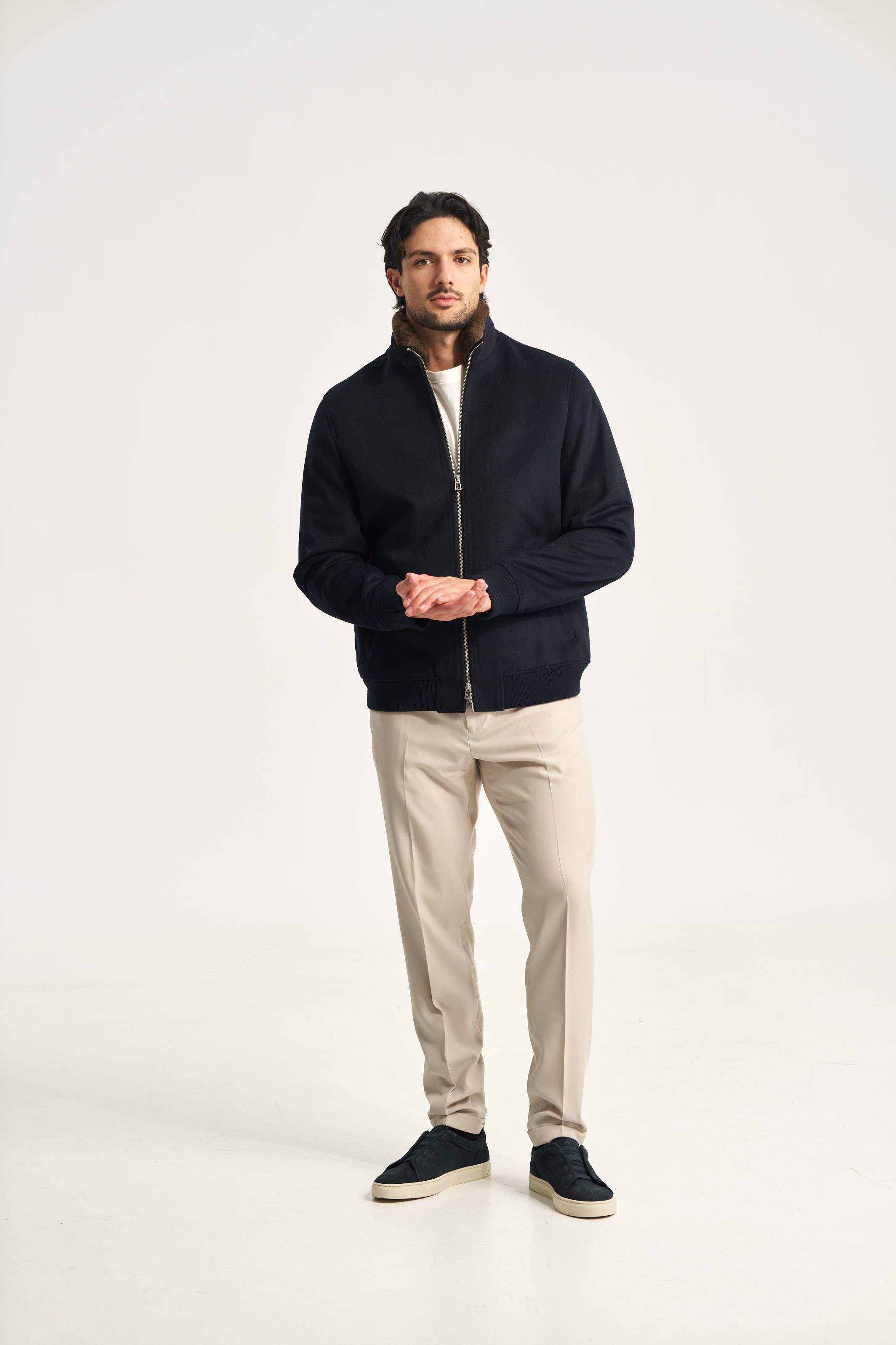 Florence Fur Jacket Navy