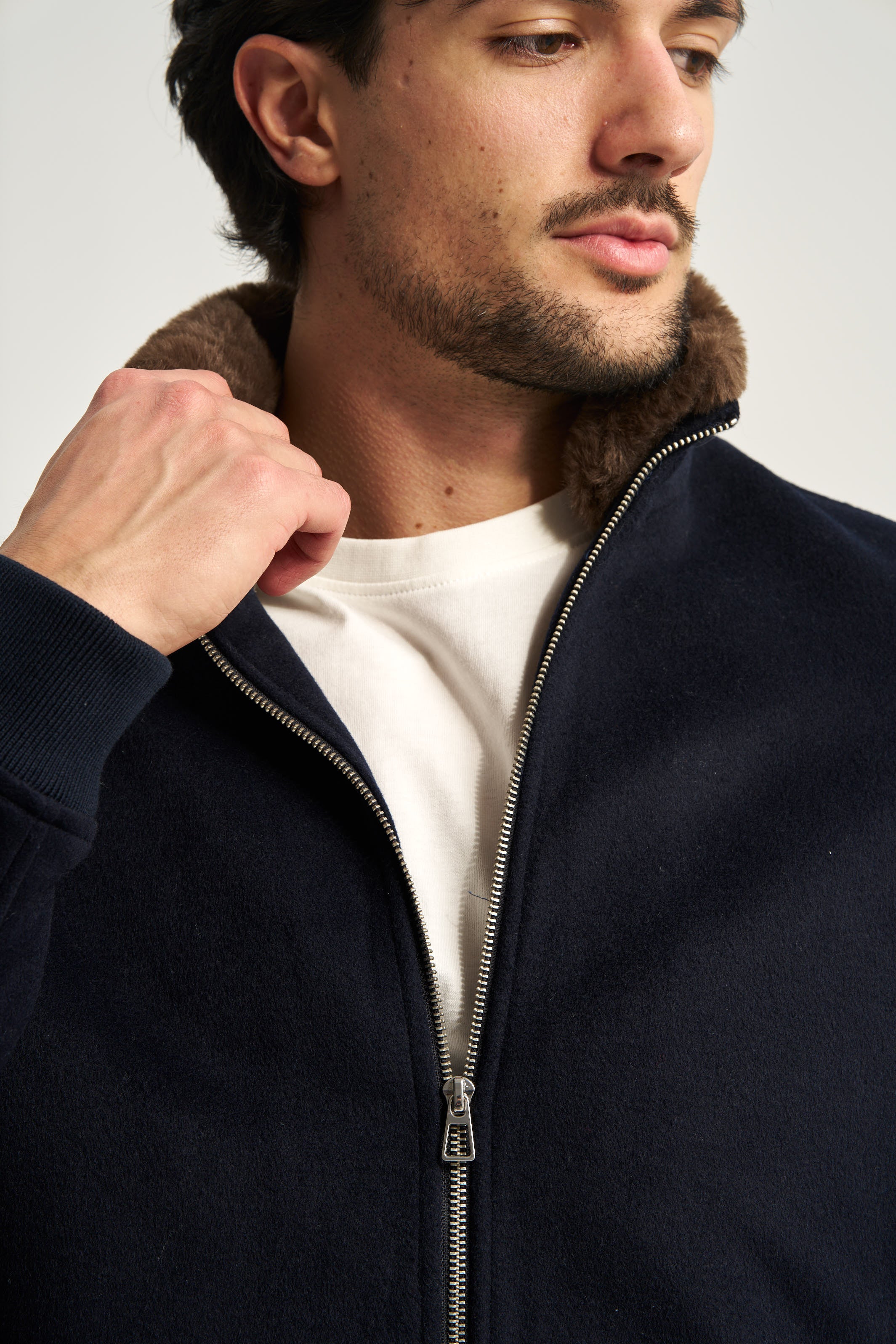 Florence Fur Jacket Navy