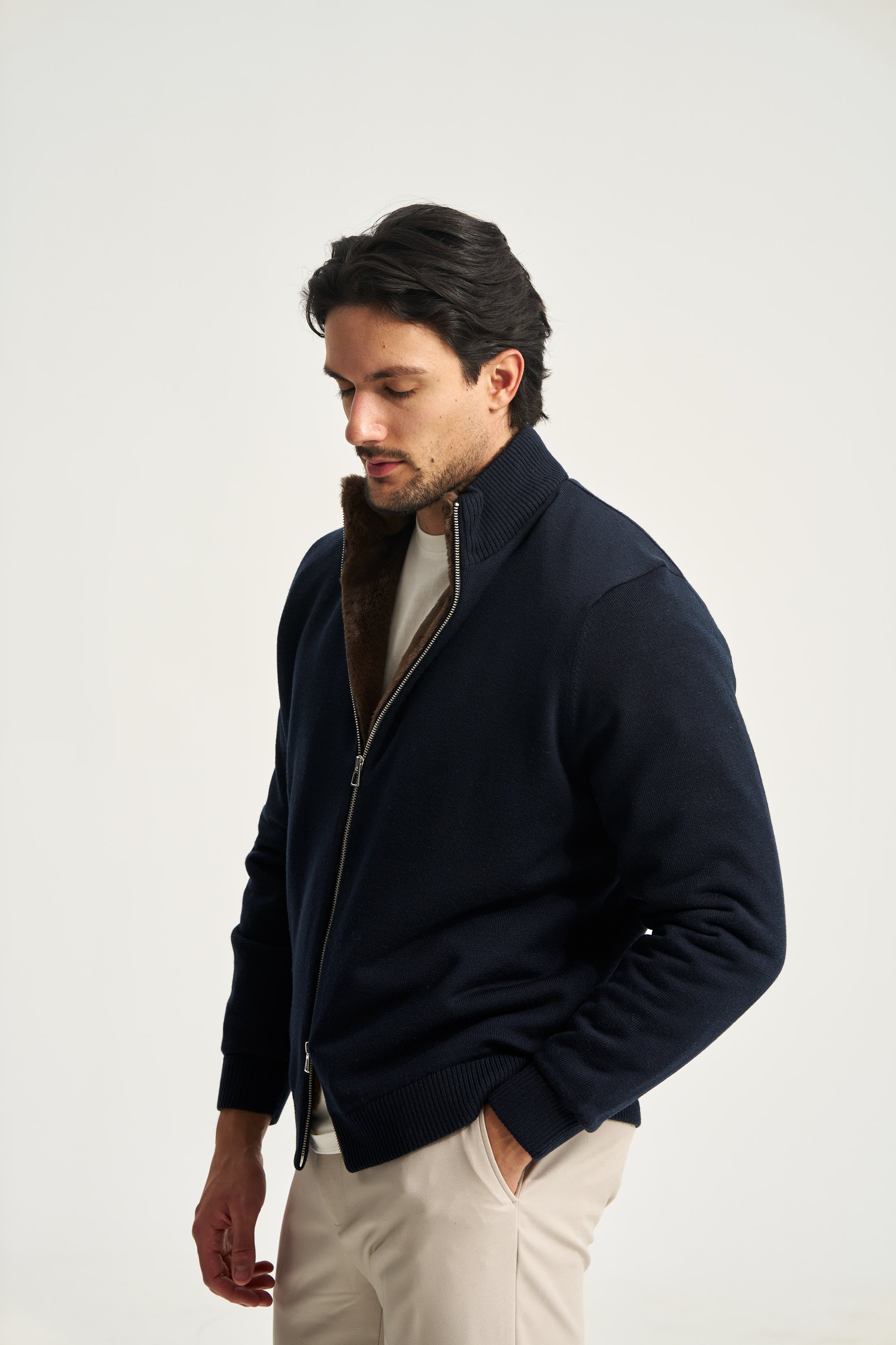 Milano Fur Jumper Navy