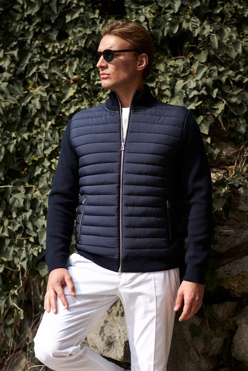 Avallon Padded Cardigan Navy