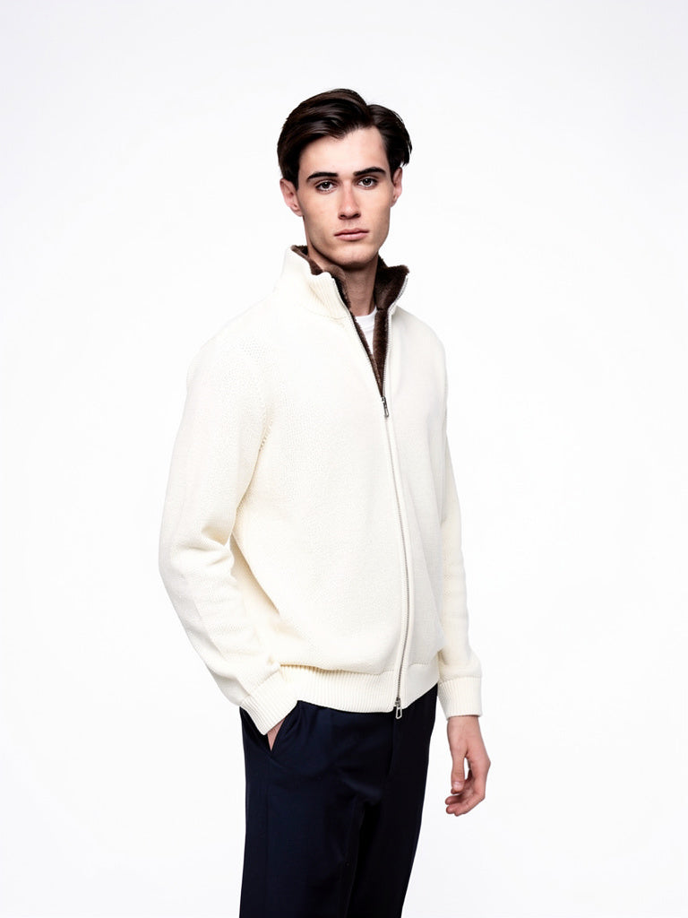 Milano Fur Jumper Ecru